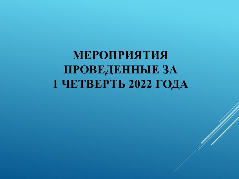 Мероприятия проведенные за 1 четверть 2022 года